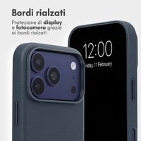 Accezz Cover in pelle 2 in 1 con MagSafe Apple iPhone 18 Pro / 17 Pro - Nightfall Blue