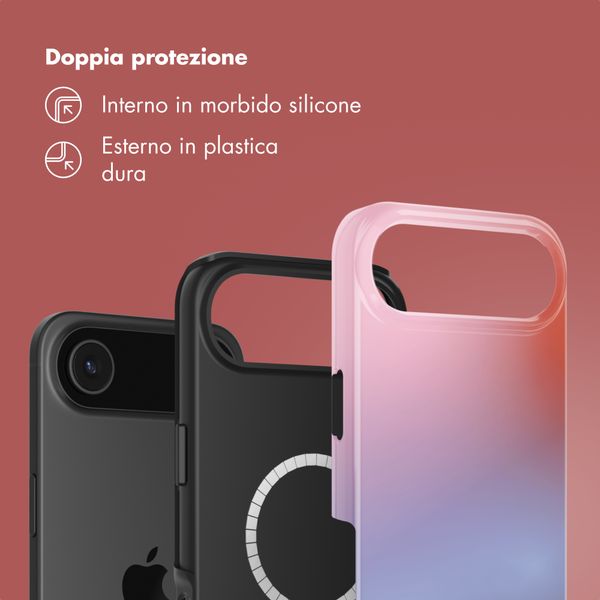 Selencia Cover posteriore Vivid con MagSafe Apple iPhone Air - Gradient Soft Blush