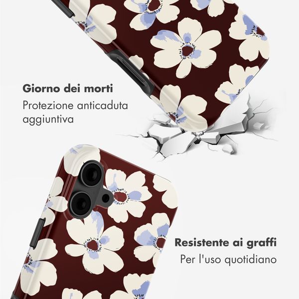 Selencia Cover posteriore Vivid con MagSafe Apple iPhone 16 - Choco Flower Pop