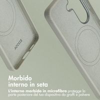 Accezz Cover in Pelle con MagSafe Samsung Galaxy S26 - Light Grey