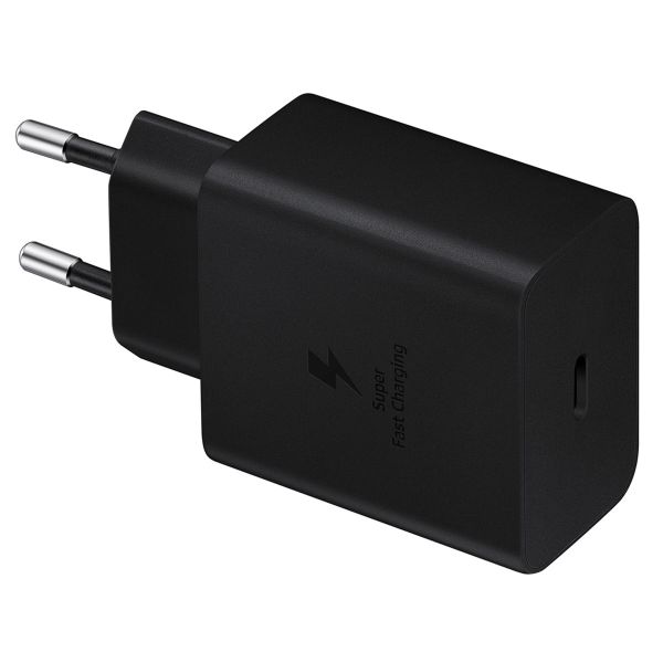 Samsung Adattatore di alimentazione originale con cavo USB-C - Caricatore - Connessione USB-C - Ricarica rapida - 45 Watt - 1,8 metri - Nero