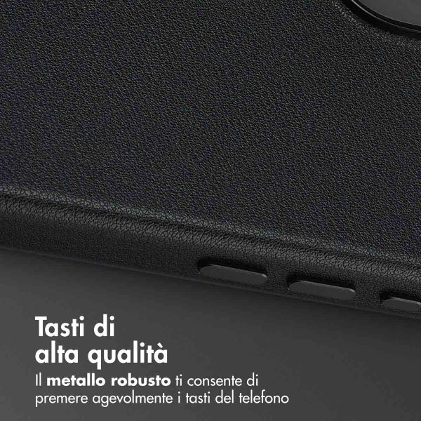 Accezz Cover in Pelle con MagSafe Apple iPhone 17 - Onyx Black