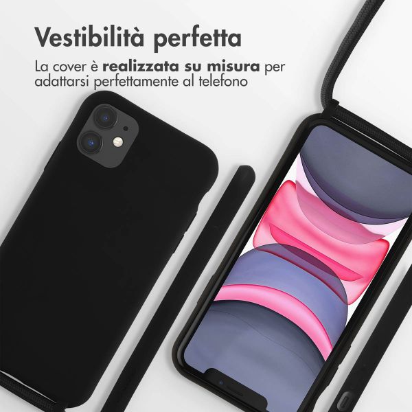 imoshion Cover in Silicone con Cordino Apple iPhone 11 - Nero