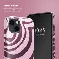 Selencia Cover posteriore Vivid con MagSafe Apple iPhone 13 - Wavy Swirl Pink Plum