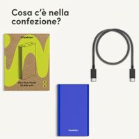 imoshion Powerbank in alluminio Ultra Series 20.000 mAh - Ricarica rapida fino a 33 watt - Cobalt Blue