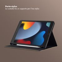 Selencia Cover Riva Apple iPad 9 (2021) 10.2 pollici / iPad 8 (2020) 10.2 pollici / iPad 7 (2019) 10.2 pollici - Beige