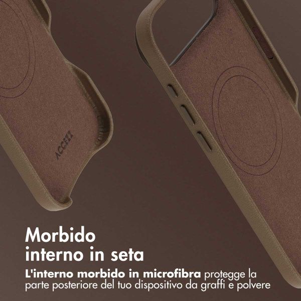 Accezz Cover in Pelle con MagSafe Apple iPhone Air - Marrone caffè
