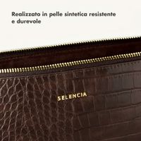 Selencia Cover per laptop Croco 13 pollici - Choco Brown