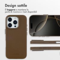 Accezz Cover in Pelle con MagSafe Apple iPhone 16 Pro - Marrone caffè