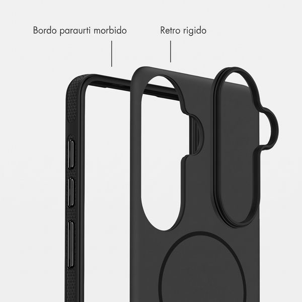 imoshion Cover posteriore Color con Thin MagSafe Ring Samsung Galaxy S25 / S24 - Nero