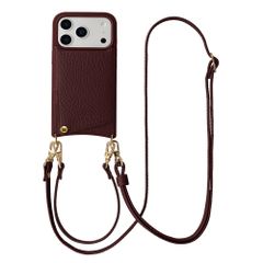 Selencia Cover per telefono Nova con cordino e portacarte Apple iPhone 17 Pro - Bold Burgundy