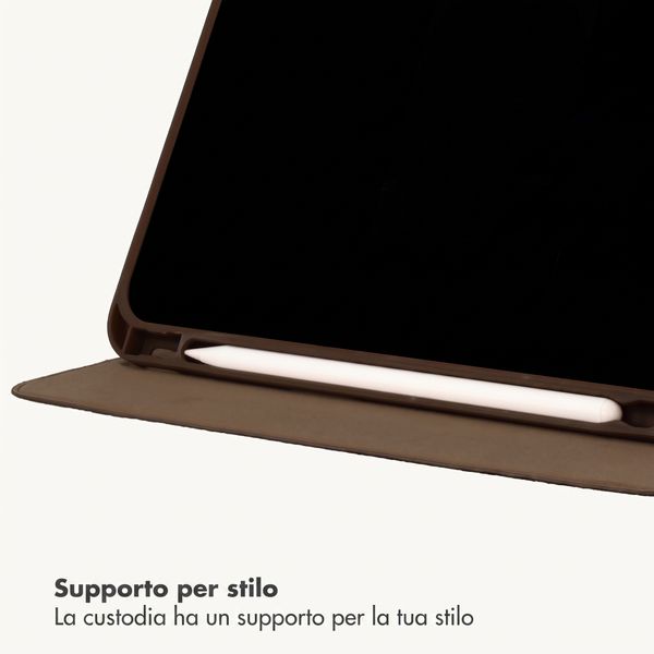 Selencia Custodia a libro Croco Apple iPad Air 11 pollici (2026) M4 / (2025) M3 / (2024) M2 / Air 5 (2022) / Air 4 (2020) - Choco Brown