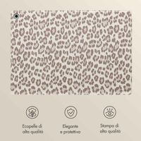 Selencia Libreria Sabi con stampa leopardata Samsung Galaxy Tab A9 Plus - Soft Ivory