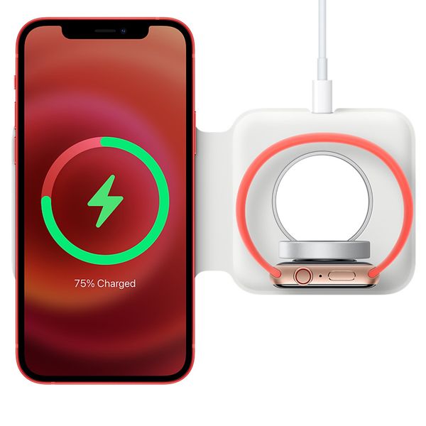 Apple Caricabatterie wireless MagSafe Duo per iPhone / Apple Watch - Bianco
