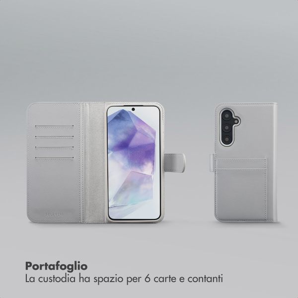 Selencia Libreria rimovibile Olyn con MagSafe Samsung Galaxy A55 - Grigio
