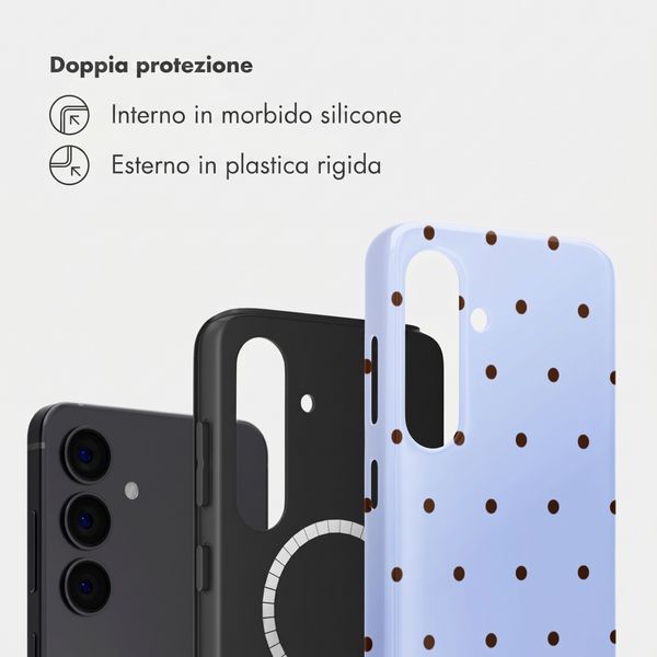 Selencia Cover posteriore Vivid con MagSafe Samsung Galaxy S24 - Happy Dots Digital Sky