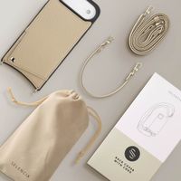 Selencia Cover per telefono Nova con cordino e portacarte Apple iPhone Air - Beige
