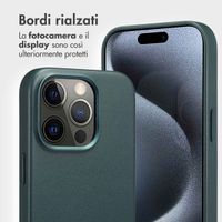 Accezz Cover in pelle 2 in 1 con MagSafe Apple iPhone 15 Pro - Cedar Green