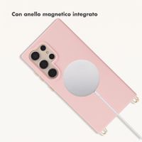 Selencia Cover posteriore Rivièra con MagSafe con ganci rimovibili Samsung Galaxy S24 Ultra - Sorbet Pink