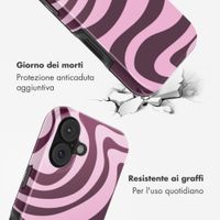 Selencia Cover Posteriore Vivid Apple iPhone 17 - Wavy Swirl Pink Plum