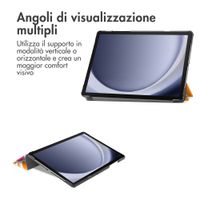 imoshion Cover Trifold Design Samsung Galaxy Tab A11 Plus / A9 Plus - Orange Flower Connect