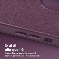Accezz Cover in Pelle con MagSafe Apple iPhone 12 (Pro) - Heath Purple