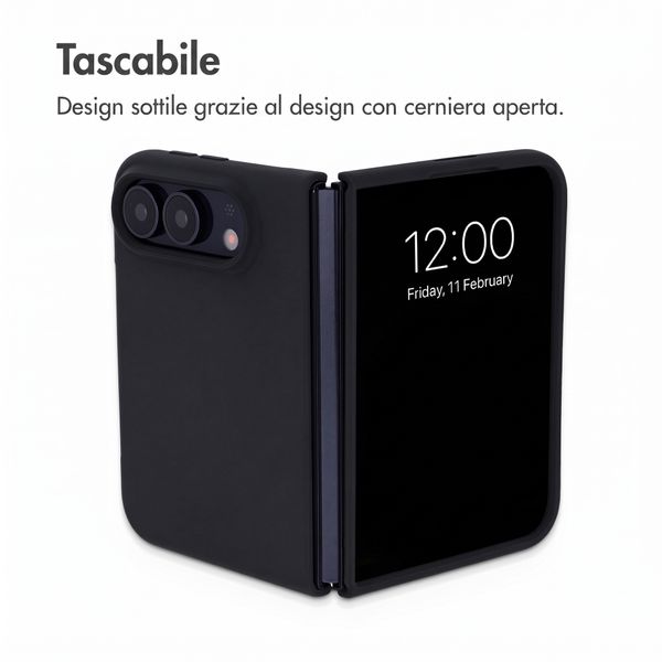 Accezz Cover in silicone liquido con MagSafe Apple iPhone Duo - Nero