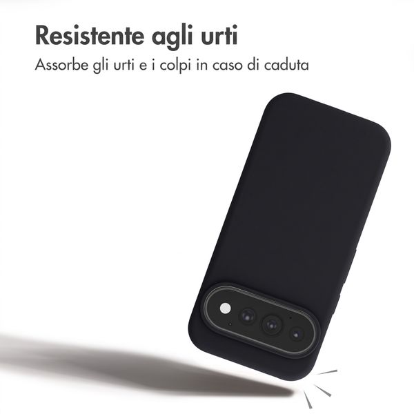 Accezz Cover in silicone liquido con MagSafe Google Pixel 11 / 11 Pro / 10 / 10 Pro - Nero