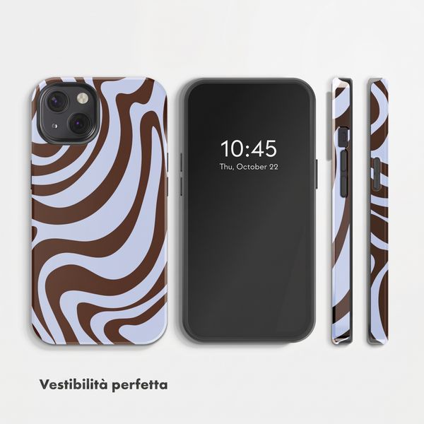Selencia Cover posteriore Vivid con MagSafe Apple iPhone 13 - Dream Swirl Chocolate