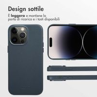 Accezz Cover in Pelle con MagSafe Apple iPhone 14 Pro Max - Nightfall Blue