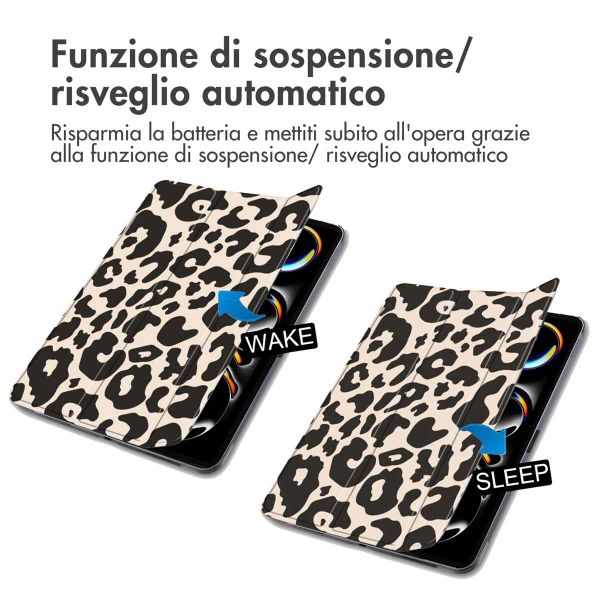 imoshion Cover Trifold Design Apple iPad Pro 11 (2025) M5 / (2024) M4 - Leopard