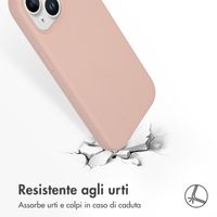 Accezz Cover in silicone liquido con MagSafe Apple iPhone 15 - Rosa