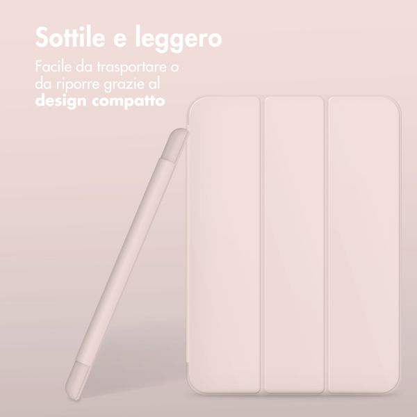Accezz Cover a libro in silicone Smart Samsung Galaxy Tab A9 8.7 pollici - Rosa