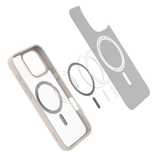 Spigen Cover Posteriore Ultra Ibrida con MagSafe Apple iPhone 16 Pro - Frost Natural Titanium