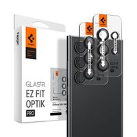 Spigen Optik Pro EZ Fit Lens Protector - Protezione lente fotocamera (confezione da 2) per Samsung Galaxy S24 Ultra - Nero