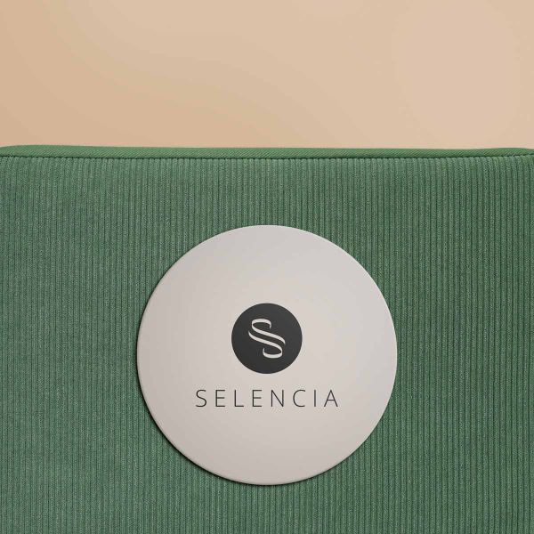 Selencia Cover per laptop in velluto a coste 13-14 pollici - Laptopsleeve - Sage Green