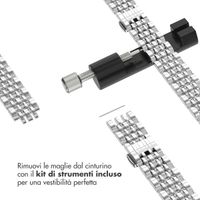 Selencia Cinturino sottile in acciaio ispirato a Jubilee Apple Watch | 38/40/41/42 mm - Argento