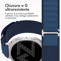 Accezz Cinturino in nylon Alpine Samsung Galaxy Watch 9 (40/44mm) / Watch 8 (40/44mm) / Classic (46mm) - Dark Blue