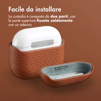 Accezz Cover in vera pelle  Apple Airpods 4 - Cognac