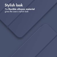 Accezz Cover a libro in silicone Smart Apple iPad 11 (2025) 11 pollici A16 / iPad 10 (2022) 10.9 pollici - Blu scuro