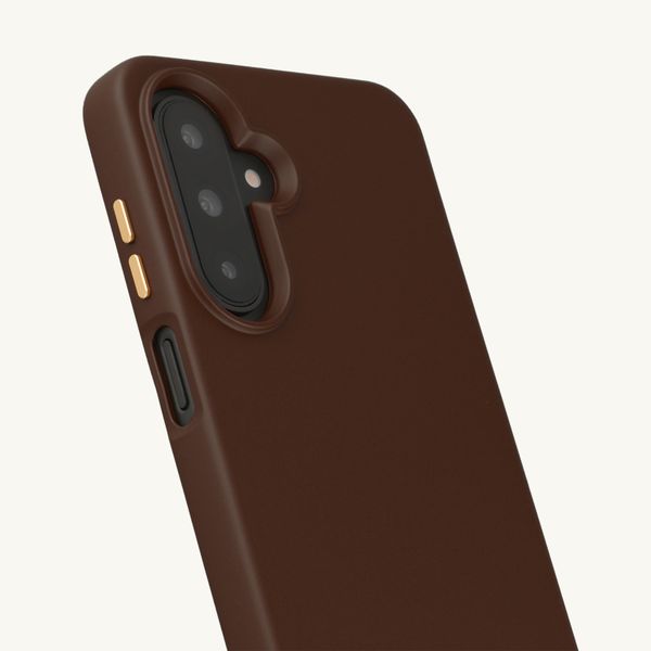 Selencia Cover posteriore Rivièra con MagSafe con ganci rimovibili Samsung Galaxy A17 (5G) / (4G) - Choco Brown