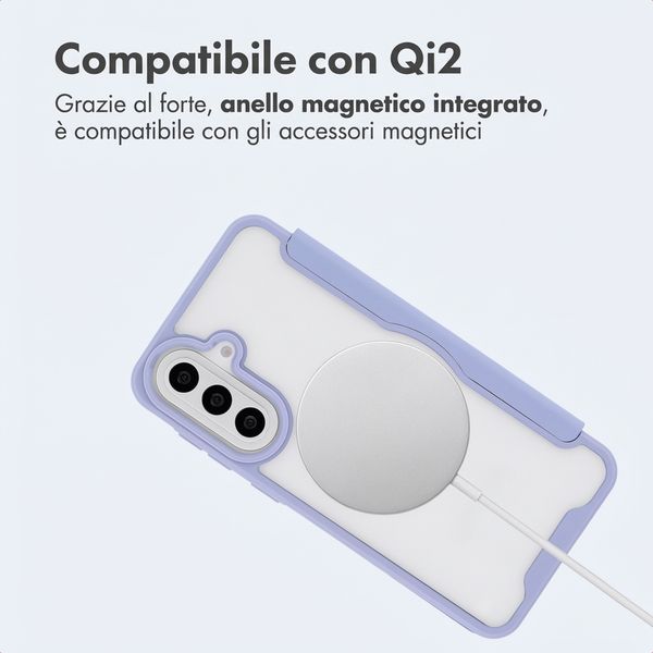 imoshion Bookcase trasparente con MagSafe Samsung Galaxy A57 (5G) - Lilla