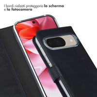 Selencia Cover a libro in vera pelle Google Pixel 10 / 10 Pro - Nero