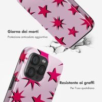 Selencia Cover posteriore Vivid con MagSafe Apple iPhone 15 Pro - Stars Rubine Red Light Pink