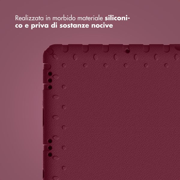 imoshion Cover Posteriore Kidsproof con Maniglia Samsung Galaxy Tab A11 Plus / A9 Plus - Velvet Plum