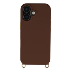 Selencia Cover posteriore Rivièra con MagSafe con ganci rimovibili Apple iPhone 16 - Choco Brown