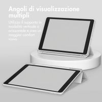Accezz Cover a libro in silicone Smart Apple iPad 9 (2021) 10.2 pollici / iPad 8 (2020) 10.2 pollici / iPad 7 (2019) 10.2 pollici - Grigio