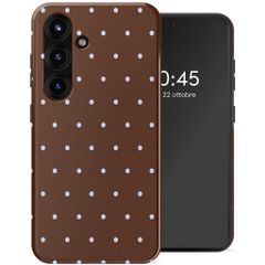 Selencia Cover posteriore Vivid con MagSafe Samsung Galaxy S25 - Happy Dots Chocolate