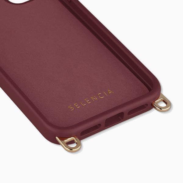 Selencia Cover posteriore Rivièra con MagSafe con ganci rimovibili Apple iPhone 11 - Bold Burgundy