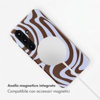 Selencia Cover posteriore Vivid con MagSafe Samsung Galaxy S25 - Dream Swirl Chocolate